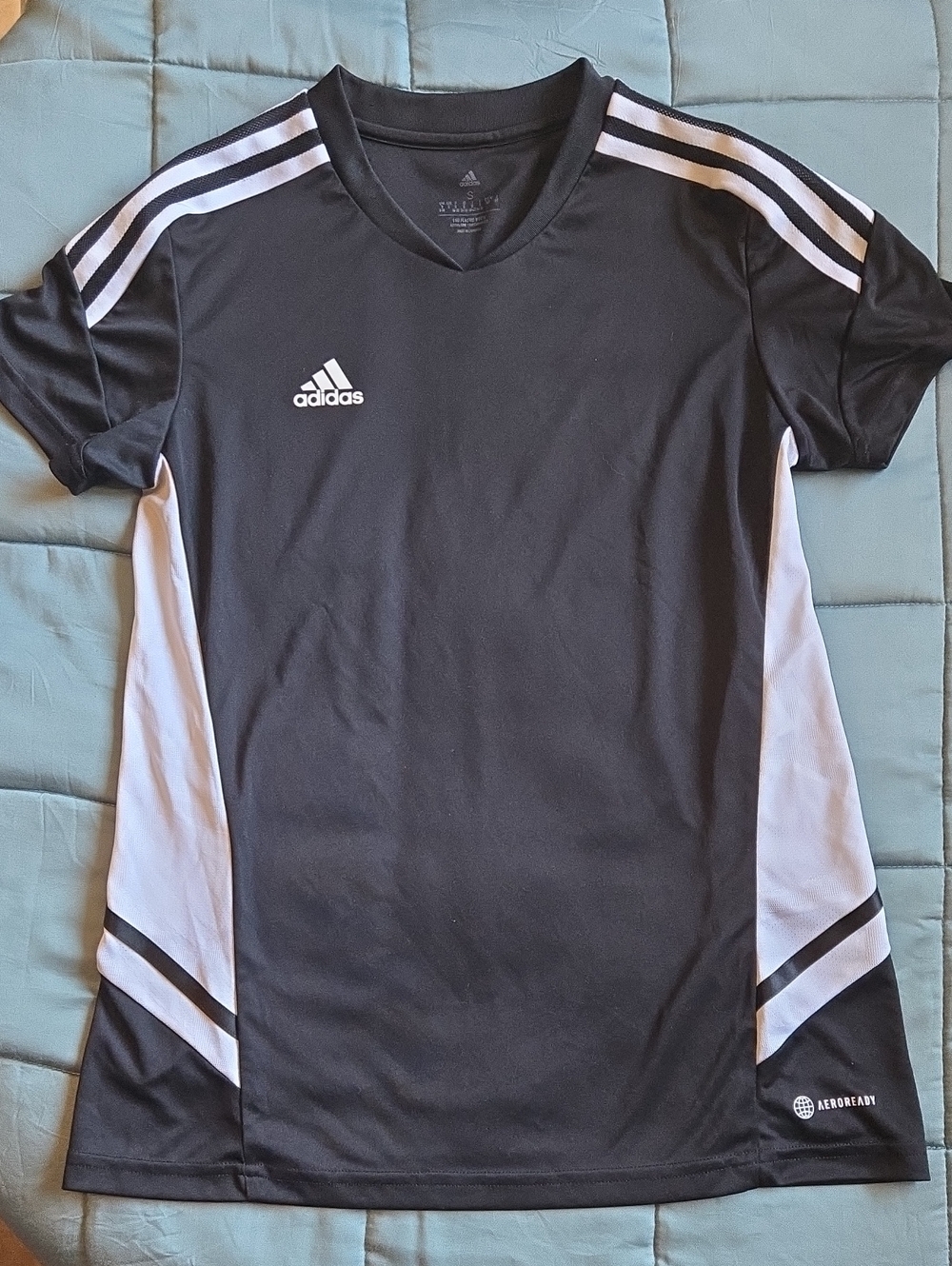 adidas Black and White Kids Soccer Jersey